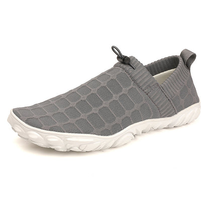 Outdoor Versatile Barefoot Breathable Sweat-Absorbent Fly-Knit Sports Shoes for Men and Women, Running Exercise, Daily Walking Fitness Wide-Toe Shoes