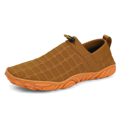 Outdoor Versatile Barefoot Breathable Sweat-Absorbent Fly-Knit Sports Shoes for Men and Women, Running Exercise, Daily Walking Fitness Wide-Toe Shoes