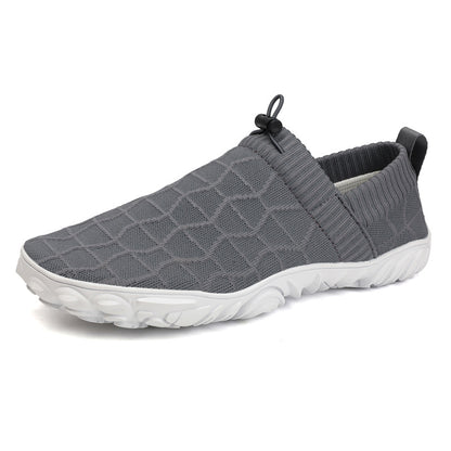 Outdoor Versatile Barefoot Breathable Sweat-Absorbent Fly-Knit Sports Shoes for Men and Women, Running Exercise, Daily Walking Fitness Wide-Toe Shoes