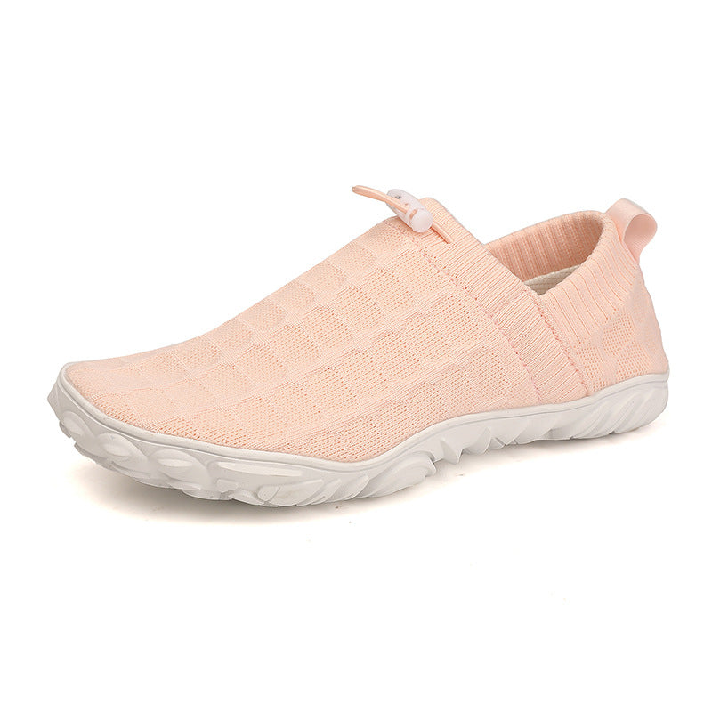 Outdoor Versatile Barefoot Breathable Sweat-Absorbent Fly-Knit Sports Shoes for Men and Women, Running Exercise, Daily Walking Fitness Wide-Toe Shoes