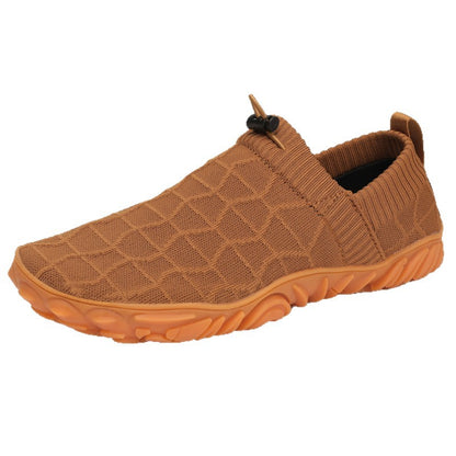Outdoor Versatile Barefoot Breathable Sweat-Absorbent Fly-Knit Sports Shoes for Men and Women, Running Exercise, Daily Walking Fitness Wide-Toe Shoes