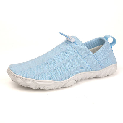 Outdoor Versatile Barefoot Breathable Sweat-Absorbent Fly-Knit Sports Shoes for Men and Women, Running Exercise, Daily Walking Fitness Wide-Toe Shoes