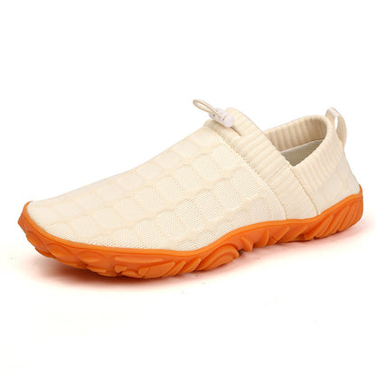Outdoor Versatile Barefoot Breathable Sweat-Absorbent Fly-Knit Sports Shoes for Men and Women, Running Exercise, Daily Walking Fitness Wide-Toe Shoes