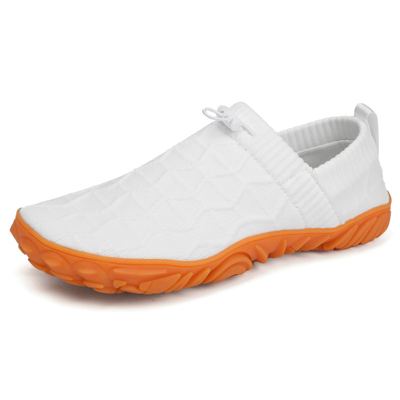 Outdoor Versatile Barefoot Breathable Sweat-Absorbent Fly-Knit Sports Shoes for Men and Women, Running Exercise, Daily Walking Fitness Wide-Toe Shoes