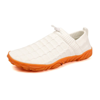 Outdoor Versatile Barefoot Breathable Sweat-Absorbent Fly-Knit Sports Shoes for Men and Women, Running Exercise, Daily Walking Fitness Wide-Toe Shoes