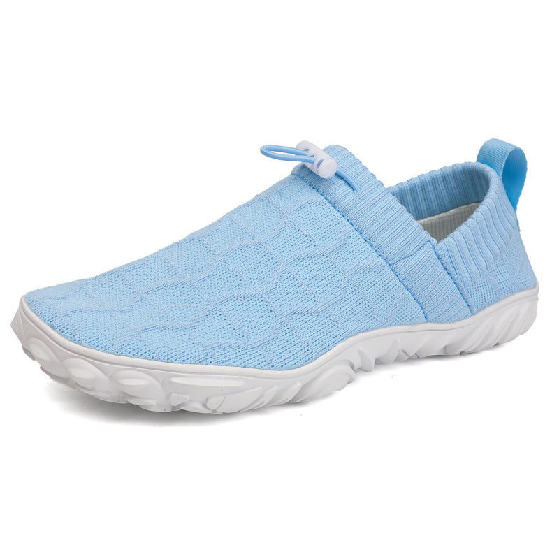 Outdoor Versatile Barefoot Breathable Sweat-Absorbent Fly-Knit Sports Shoes for Men and Women, Running Exercise, Daily Walking Fitness Wide-Toe Shoes
